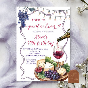 Invitation Vin et fromage vieilli à la perfection Anniversair