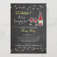 Vin Fête Anniversaire Chalk verre rouge N'IMPORTE 