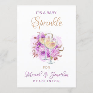 Invitation *~* Vin Fromage bébé SPRINKLE Douche