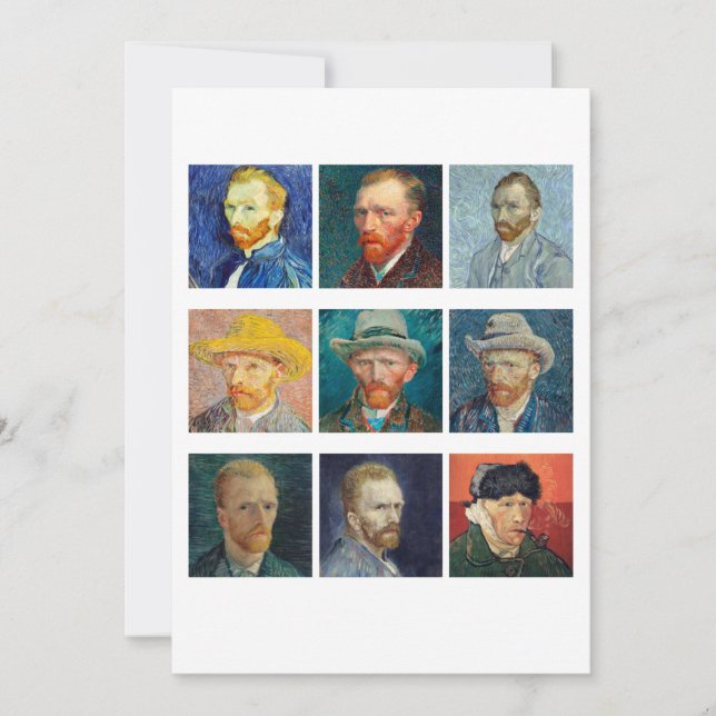 Invitation Vincent Van Gogh - Autoportraits (Devant)