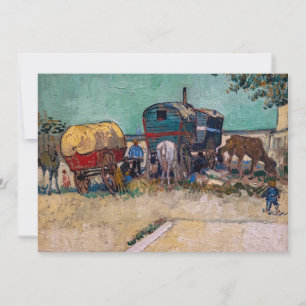 Invitation Vincent van Gogh - Caravanes, campement de gitans 