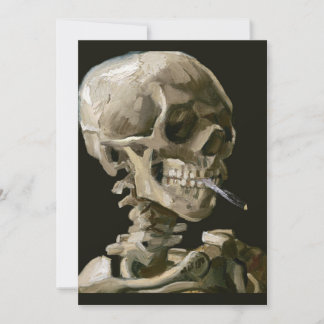 Invitation Vincent van Gogh Crâne Brûlant une Cigarette Beaux