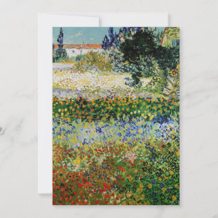 Invitation Vincent van Gogh - Jardin en fleurs