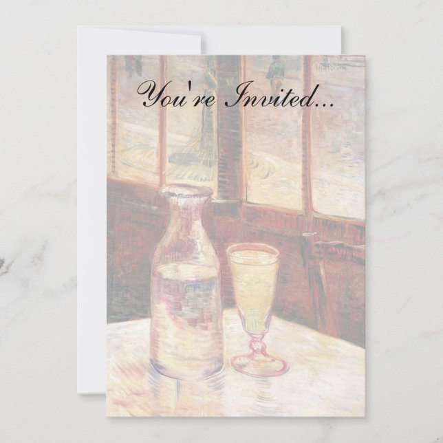 Invitation Vincent Van Gogh - La vie morte avec Absinthe (Devant)