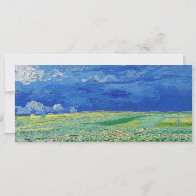 Invitation Vincent van Gogh - Les champs de roues sous Thunde (Devant)