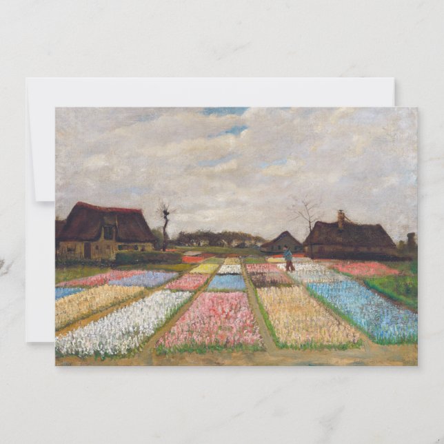 Invitation Vincent van Gogh - Lits à fleurs en Hollande (Devant)