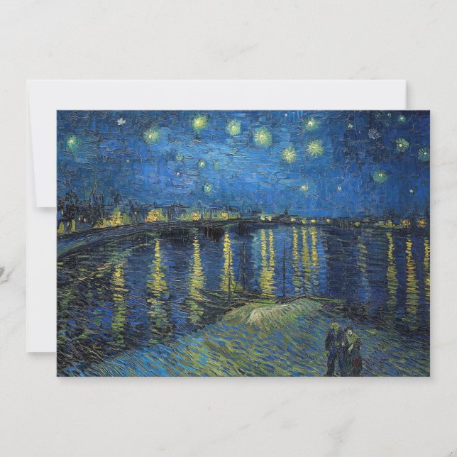 Invitation Vincent van Gogh - Nuit étoilée sur le Rhône (Devant)