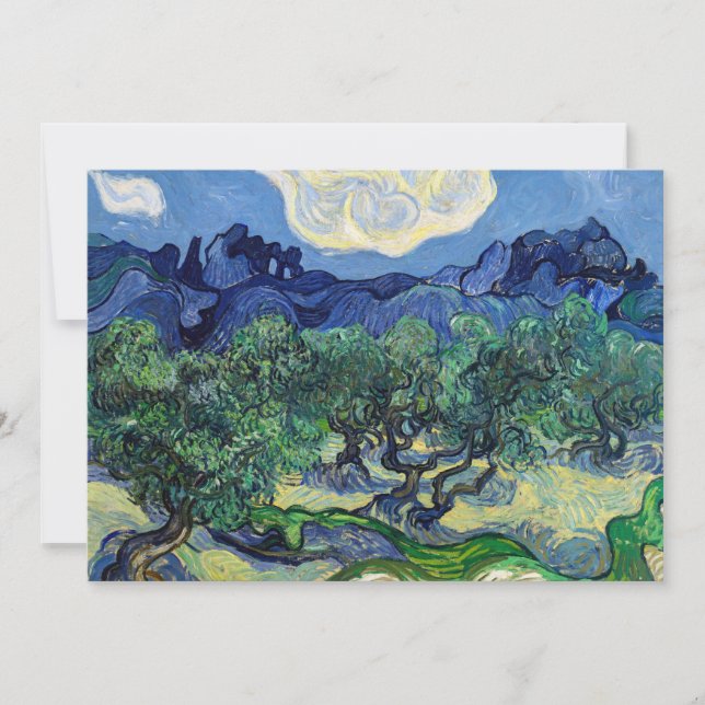 Invitation Vincent van Gogh - Oliviers aux Alpilles (Devant)