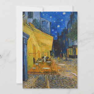 Invitation Vincent van Gogh - Terrasse de café la nuit