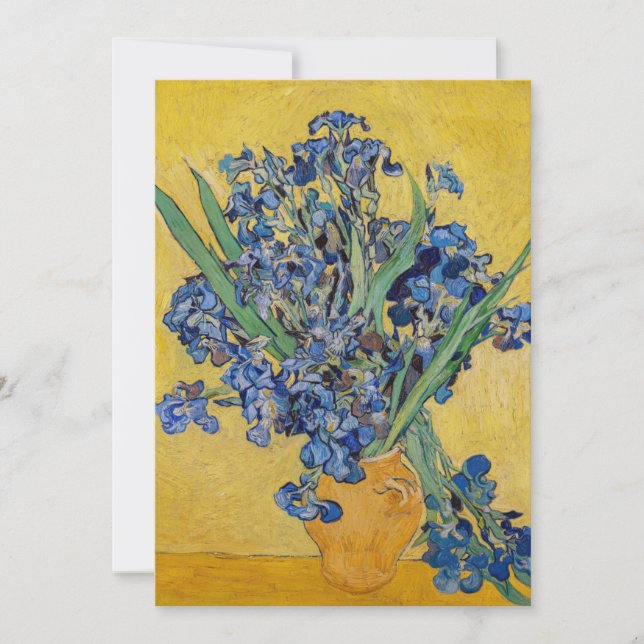 Invitation Vincent van Gogh - Vase avec Irises (Devant)