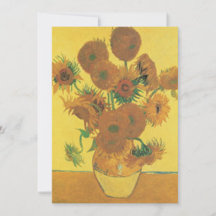 Invitation Vincent van Gogh - Vase avec quinze tournesols