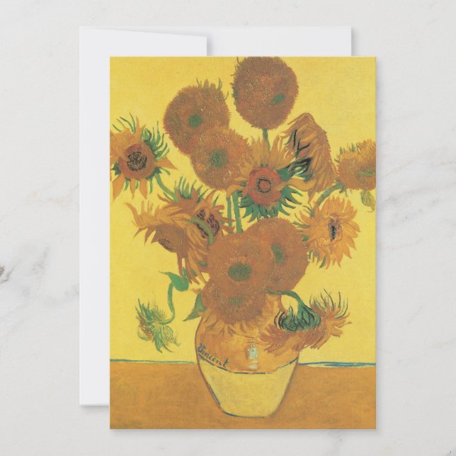 Invitation Vincent van Gogh - Vase avec quinze tournesols (Devant)