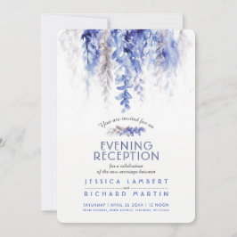 Invitation Vines hiver mariage soirée réception bleu gris