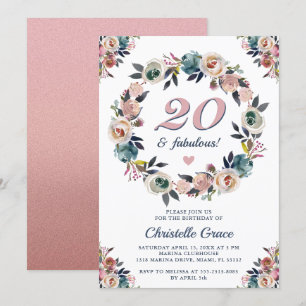 Invitation Vingt et fabuleux fête du 20e anniversaire