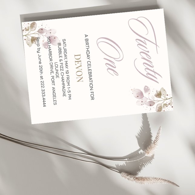 Invitation "Vingt et un et fabuleux : Anniversaire Bash" (Créateur téléchargé)