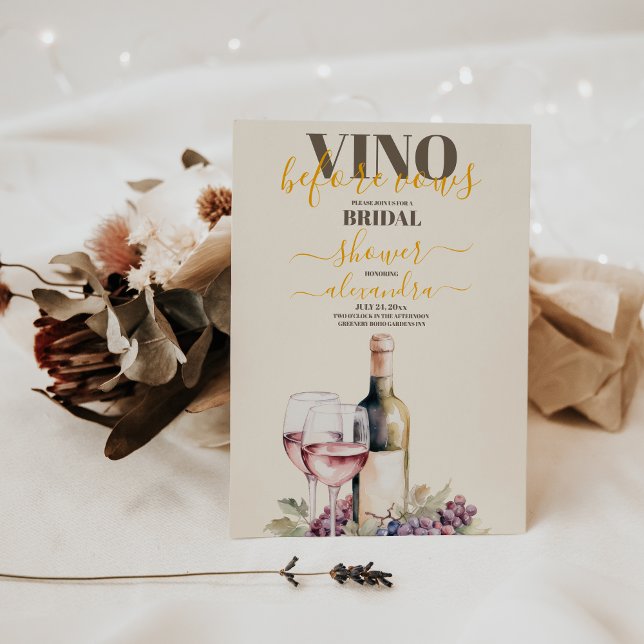 Invitation Vino Avant Vows Fête des mariées Bachelorette (Créateur téléchargé)