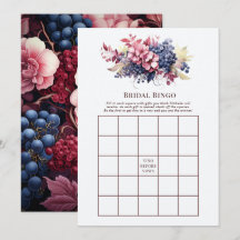 Vino Before Vows Floral Loto de Mariage au Vin