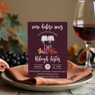 Invitation Vino Before Vows, Vin,  Bouteilles, Baby Shower de