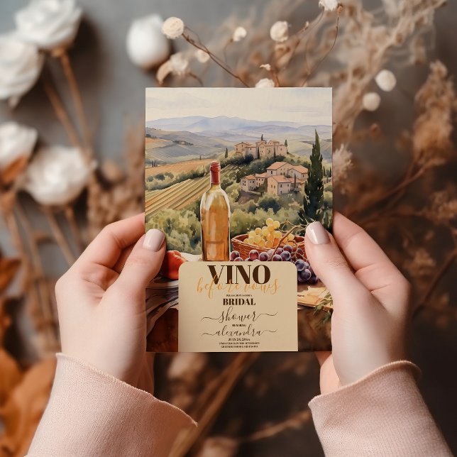 Invitation Vino moderne avant Vows Fête des mariées (Créateur téléchargé)