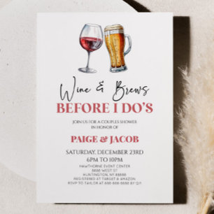 Invitation Vins et brasses avant que je ne la bière Couples D