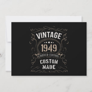 Invitation Vintage 1949 Limited Edition Personnalisé
