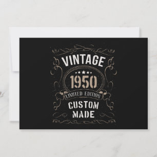Invitation Vintage 1950 Limited Edition Personnalisé