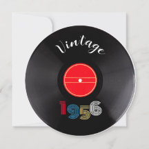 Vintage 1956 Record 70th Birthday Retro Stripe