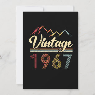 Invitation Vintage 1967 54e anniversaire Rétro 54 ans