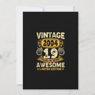 Invitation Vintage 2004 19e anniversaire Edition limitée 19 a