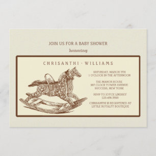 Invitation Vintage à Cheval Rocheux