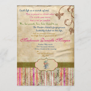 Invitation Vintage à un diplôme de thé