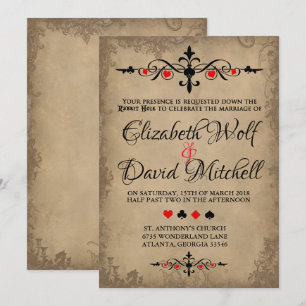 Invitation Vintage Alice au pays des merveilles