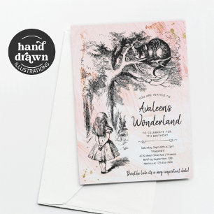 Invitation Vintage Alice's Adventures in Wonderland