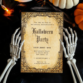 Invitation Vintage antique classique Halloween