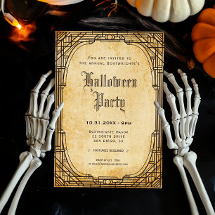 Invitation Vintage antique classique Halloween