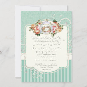 Invitation Vintage Antique Roses