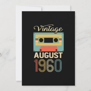 Invitation Vintage août 1960 60e anniversaire 60 ans cadeau