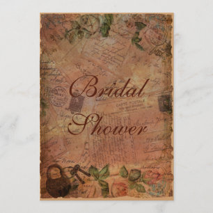 Invitation vintage avec verrou et clés