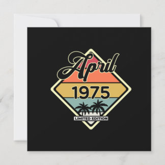 Invitation Vintage avril 45 année 1975 45e anniversaire Cadea