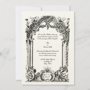 Invitation Vintage Baroque Rococo Mariage