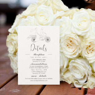 Invitation Vintage Bicyclette Cottagecore rose RSVP