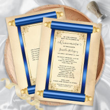 Vintage Bleu Rouleau Élégant Quinceañera