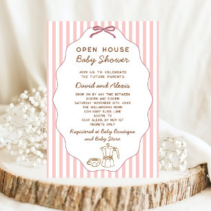 Invitation Vintage Bonjour Bébé Fête de Naissance Fille Baby 