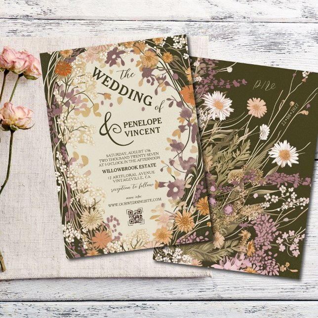 Invitation Vintage cadre floral (Créateur téléchargé)