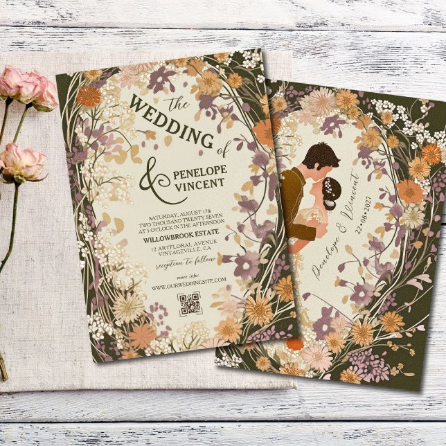 Invitation Vintage cadre floral (Créateur téléchargé)