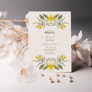 Invitation Vintage Céleste Botanique Fête de Mariage