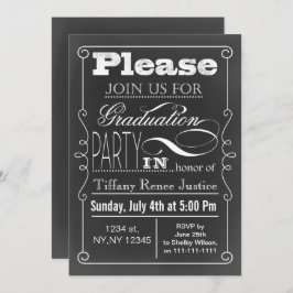 Invitation vintage Chalkboard Graduation Party