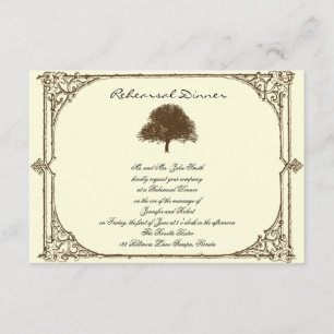 Invitation Vintage chêne Brown lors de la répétition des Mari