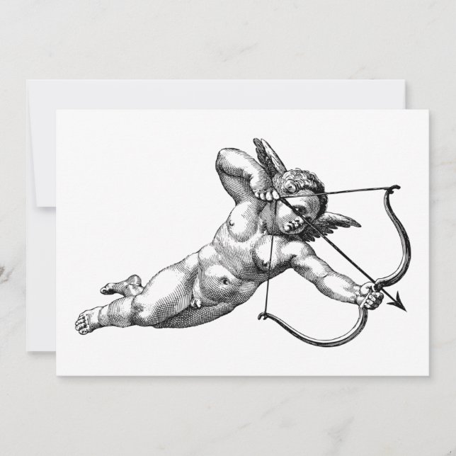 Invitation Vintage Cherub Cupid Love (Devant)