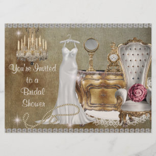 INVITATION VINTAGE CHIC DE FÊTE DE LA MARIÉE